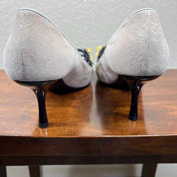 Fabrizio Viti Daisy Heels Pump Priscilla Beaulieu boho retro size 9.5 (39 1/2) - Picture 14 of 14